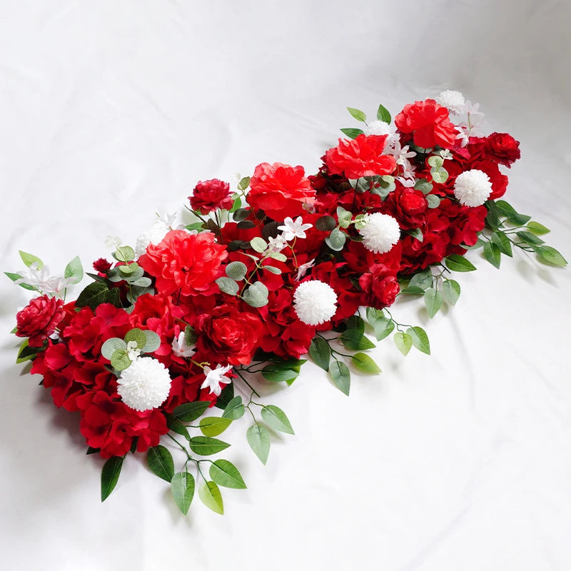 100cm bricolage fleur de mariage décoration murale Arrangement fournitures pivoines en soie Rose artificielle rangée florale décor mer arc toile de fond